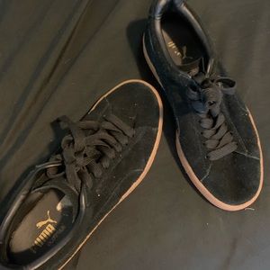 Black suede puma